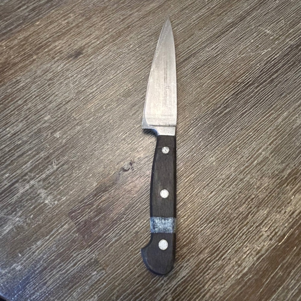 Vintage J.A. Henckels Friodur Knife 5.5" No Stain Solingen Germany Wood Handle